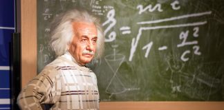 Albert Einstein viaszból készült figurája