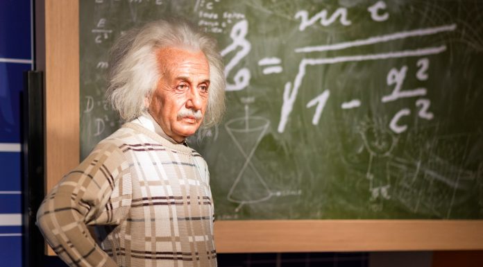 Albert Einstein viaszból készült figurája
